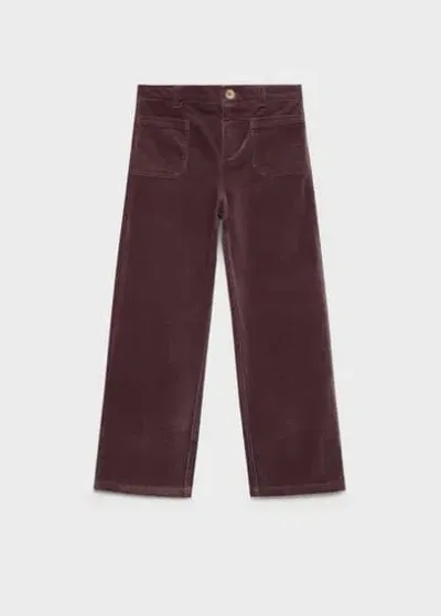 Mango Kids' Trousers Maroon