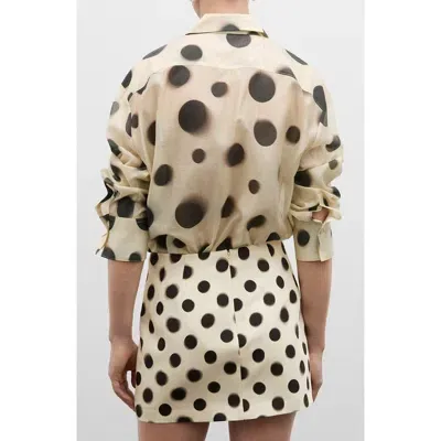 Mango Polka Dot Button-up Shirt In Ecru