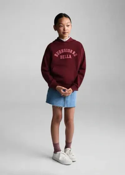 Mango Kids' Sweat In Lie De Vin