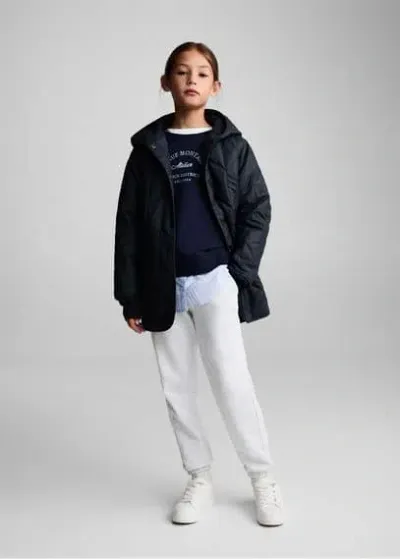 Mango Kids' Anorak In Bleu Marine Foncé