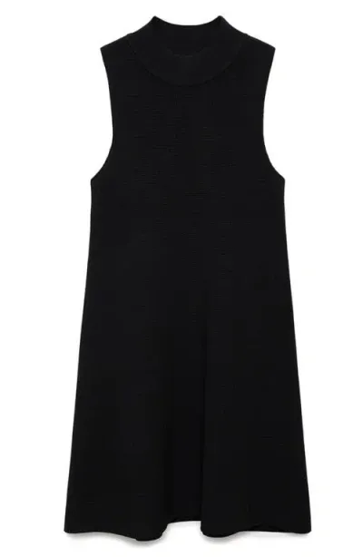 Mango Sesete Knit Minidress In Black