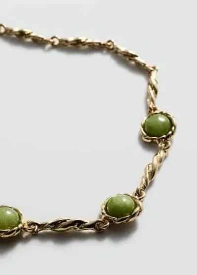 Mango Stone Chain Necklace Gold In Or