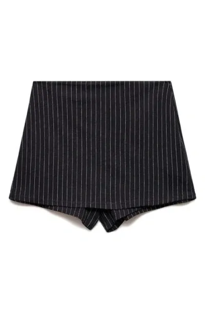 Mango Stripe Skort In Dark Navy