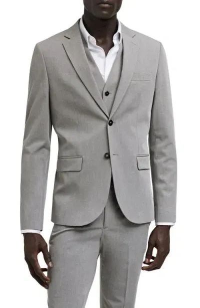 Mango Superslim Fit Stretch Sport Coat In Grey