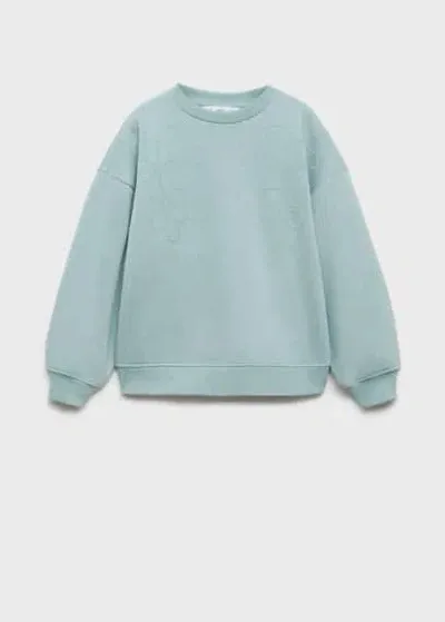 Mango Kids' Sweatshirt Aqua Green