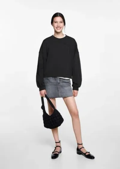 Mango Teen Sweatshirt Charcoal