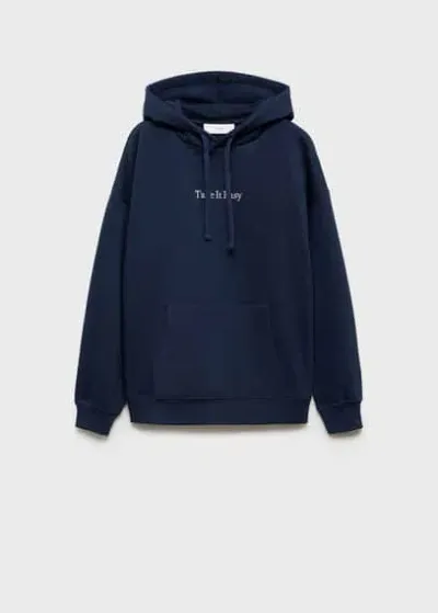 Mango Teen Sweatshirt Dark Navy