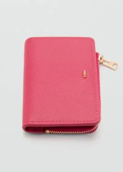 Mango Wallet Decorative Stitching Strawberry