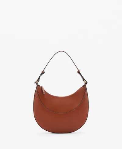 Mango Women's Short-handle Shoulder Bag In Leather