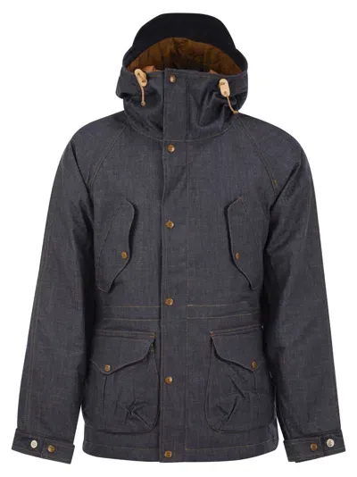 Manifattura Ceccarelli New Fisherman Denim - Hooded Parka In Denim Fabric In Navy