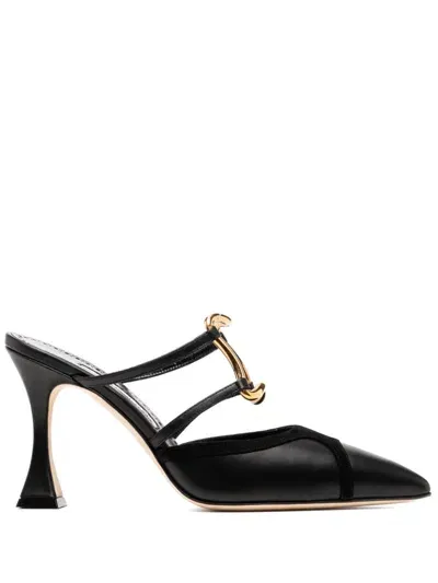 Manolo Blahnik 90mm Tituta Mules In Black