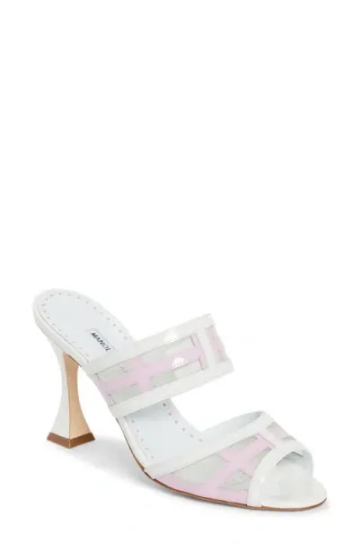 Manolo Blahnik Avespamu Slide Sandal In Pink