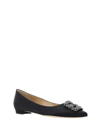 Manolo Blahnik Ballerinas In Black