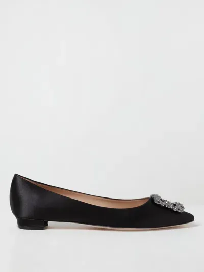 Manolo Blahnik Ballet Flats  Woman Color Black In Schwarz