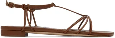 Manolo Blahnik Brown Tabarek Sandals In 2107 Medium Brown