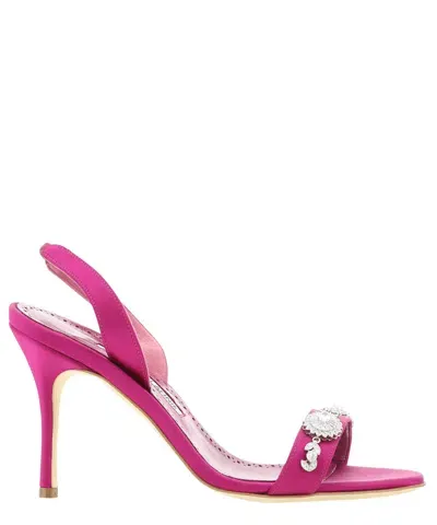 Manolo Blahnik Fabio Heeled Sandals In Pink