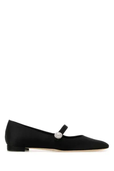 Manolo Blahnik Flats In Black