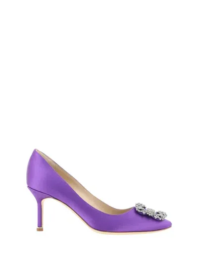 Manolo Blahnik Hangisi_fmc Clava Satin 070 In Bpur