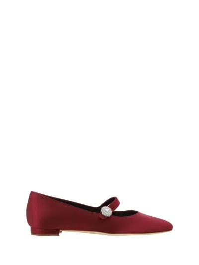 Manolo Blahnik Mary Jane Ballerinas In Multicolor