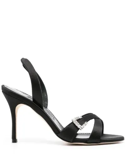 Manolo Blahnik Ramisli 90mm Sandals In Black