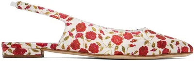 Manolo Blahnik Sawra Floral Slingback Ballerina Flats In Multi Pattern