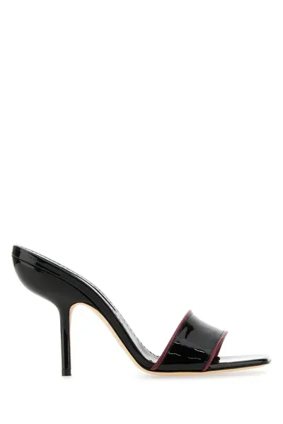 Manolo Blahnik Sandali-36 Nd  Female In Black/red