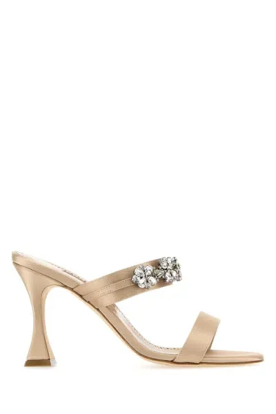 Manolo Blahnik Scarpe Con Tacco-36 Nd  Female In Nude