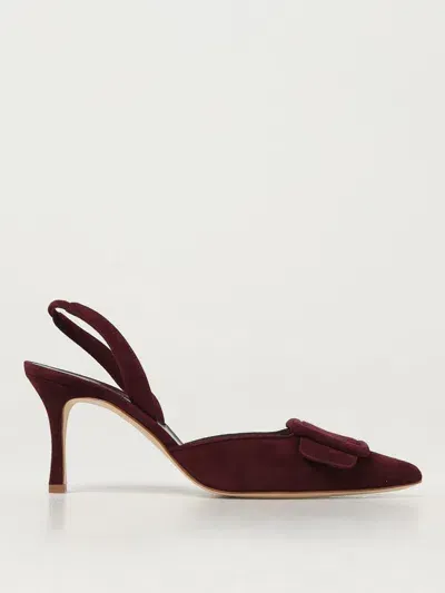 Manolo Blahnik Shoes  Woman Color Burgundy