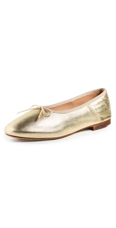 Mansur Gavriel Dream Ballerina Flats Gold