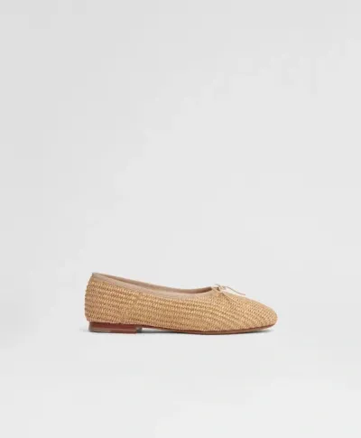 Mansur Gavriel Women's Dream Raffia Ballerina Flats In Natural Raffia