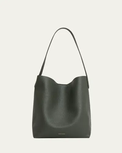 Mansur Gavriel Everyday Leather Shoulder Bag In Seaweed