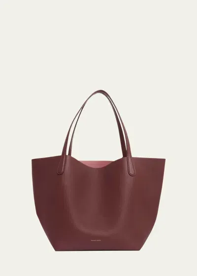 Mansur Gavriel Everyday Soft Leather Tote Bag In Pomegranate