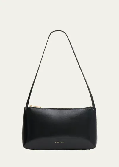 Mansur Gavriel Gaia Leather Bag In Black Flamma