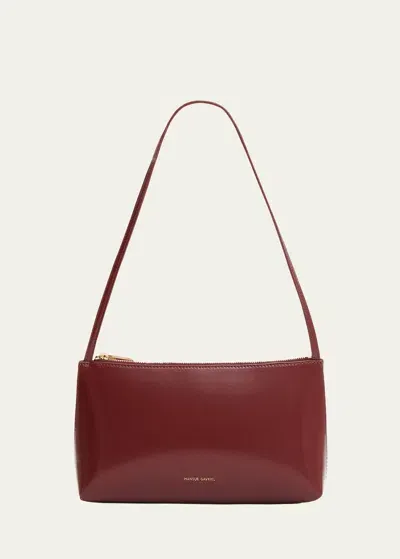 Mansur Gavriel Gaia Leather Bag In Claret