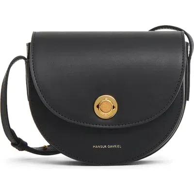 Mansur Gavriel Mini Saddle Crossbody Bag In Schwarz