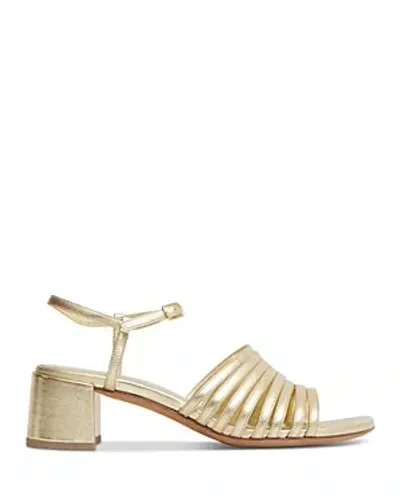 Mansur Gavriel Women's Sun Block Heel Sandals In Gold