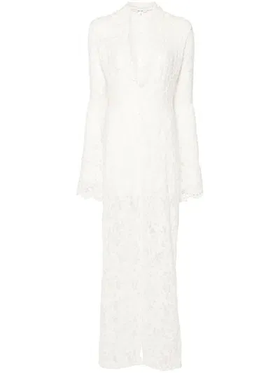 Manurí Sally Lace Midi Dress In White