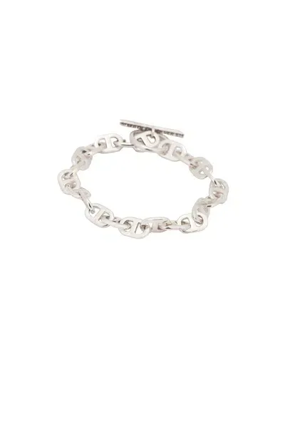 Maple Chain Link Bracelet 7mm In Silver 925