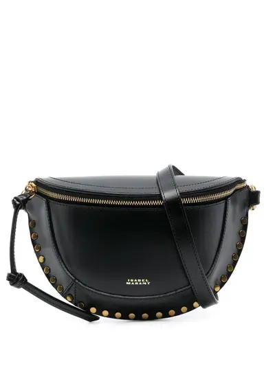 Marant Belt Bag With Print In Black