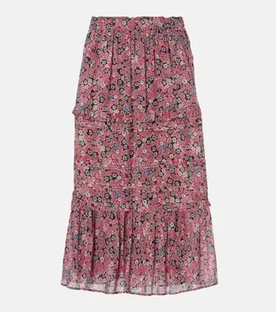 Marant Etoile Diya Cotton Voile Maxi Skirt In Multicoloured