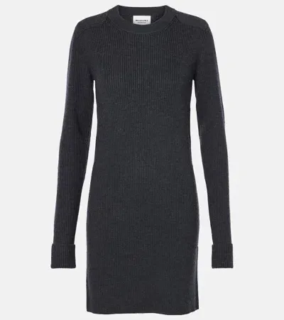 Marant Etoile Garnerg Wool-blend Midi Dress In Grey