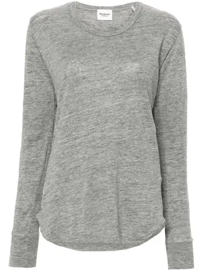 Marant Etoile Linen Sweatshirt In Grey