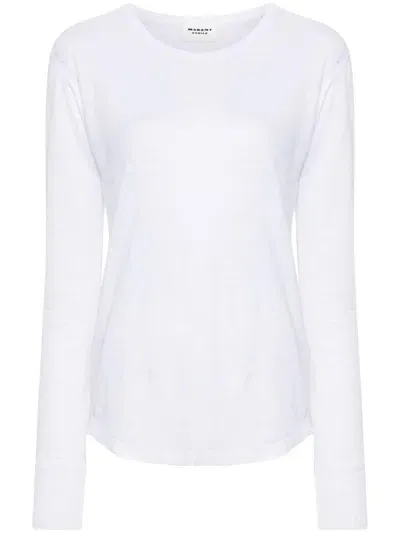 Marant Etoile Linen Sweatshirt In White