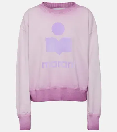 Marant Etoile Logo Cotton Jersey Sweatshirt In Purple