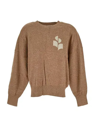 Marant Etoile Logo Knit In Cm Camel