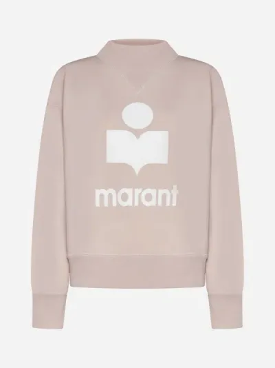 Marant Etoile Moby Logo-print Sweatshirt In Pearl Rose,ecru