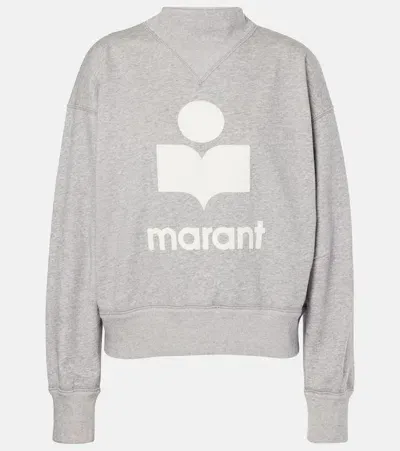 Marant Etoile Moby Logo Jersey Sweatshirt In Grey