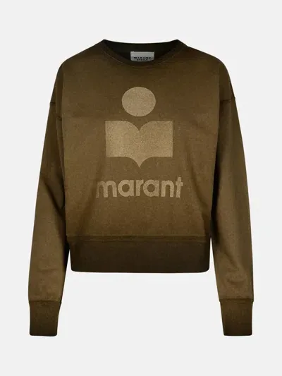 Marant Etoile 'mobyli' Brown Cotton Sweatshirt In Green