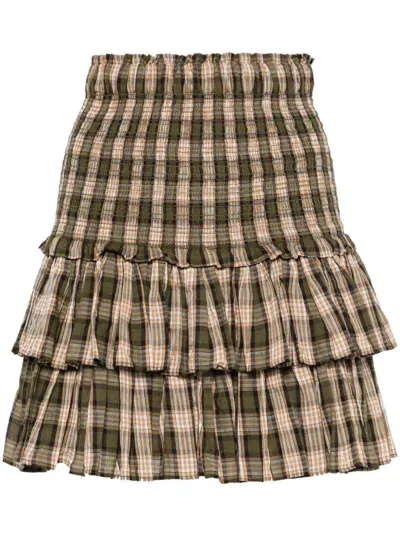 Marant Etoile Kids' Naomi Mini Skirt In 绿色