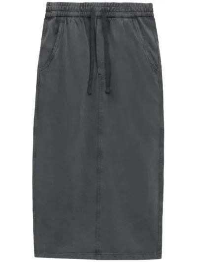 Marant Etoile Noreen Midi Skirt In Grey